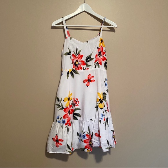 Old Navy cami dress white with floral pattern - Picture 1 of 5